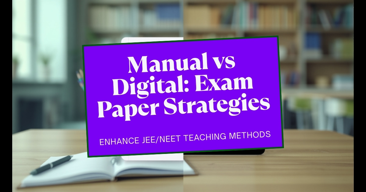 Manual vs Digital: How JEE/NEET Teachers Can Create Better Exam Papers